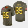 Nike 49ers #85 George Kittle Men's Olive Gold 2019 Salute to Service NFL 100 Limited Jersey - Custom Name