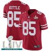 Nike 49ers #85 George Kittle Red Super Bowl LIV 2020 Team Color Men's Stitched NFL Vapor Untouchable Limited Jersey - Custom Name