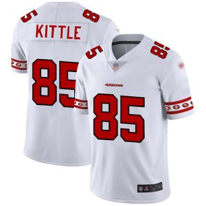 Nike 49ers #85 George Kittle White Men's Stitched NFL Limited Team Logo Fashion Jersey - Custom Name