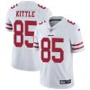 Nike 49ers #85 George Kittle White Men's Stitched NFL Vapor Untouchable Limited Jersey - Custom Name