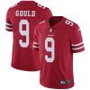 Nike 49ers #9 Robbie Gould Red Team Color Men's Stitched NFL Vapor Untouchable Limited Jersey - Custom Name