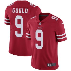 Nike 49ers #9 Robbie Gould Red Team Color Men's Stitched NFL Vapor Untouchable Limited Jersey - Custom Name