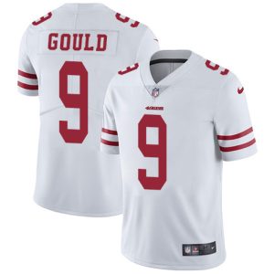Nike 49ers #9 Robbie Gould White Men's Stitched NFL Vapor Untouchable Limited Jersey - Custom Name