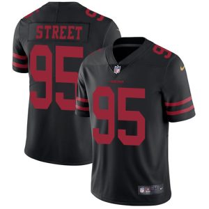 Nike 49ers #95 Kentavius Street Black Alternate Men's Stitched NFL Vapor Untouchable Limited Jersey - Custom Name