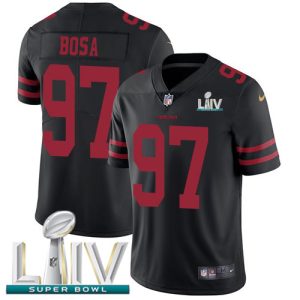 Nike 49ers #97 Nick Bosa Black Super Bowl LIV 2020 Alternate Men's Stitched NFL Vapor Untouchable Limited Jersey - Custom Name