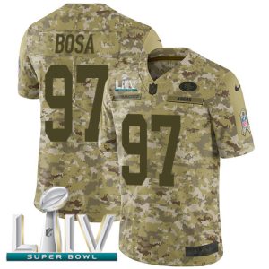 Nike 49ers #97 Nick Bosa Camo Super Bowl LIV 2020 Men's Stitched NFL Limited 2018 Salute To Service Jersey - Custom Name