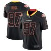 Nike 49ers #97 Nick Bosa Lights Out Black Men's Stitched NFL Limited Rush Jersey - Custom Name