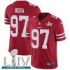 Nike 49ers #97 Nick Bosa Red Super Bowl LIV 2020 Team Color Men's Stitched NFL Vapor Untouchable Limited Jersey - Custom Name