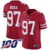 Nike 49ers #97 Nick Bosa Red Team Color Men's Stitched NFL 100th Season Vapor Limited Jersey - Custom Name