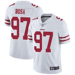 Nike 49ers #97 Nick Bosa White Men's Stitched NFL Vapor Untouchable Limited Jersey - Custom Name