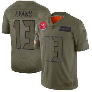 Nike Buccaneers #13 Mike Evans Camo Men's Stitched NFL Limited 2019 Salute To Service Jersey - Custom Name