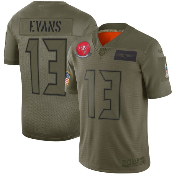 Nike Buccaneers #13 Mike Evans Camo Men's Stitched NFL Limited 2019 Salute To Service Jersey - Custom Name