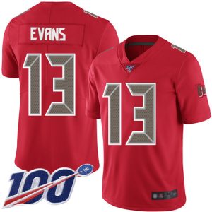 Nike Buccaneers #13 Mike Evans Red Men's Stitched NFL Limited Rush 100th Season Jersey - Custom Name