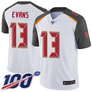 Nike Buccaneers #13 Mike Evans White Men's Stitched NFL 100th Season Vapor Limited Jersey - Custom Name