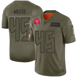 Nike Buccaneers #45 Devin White Camo Men's Stitched NFL Limited 2019 Salute To Service Jersey - Custom Name