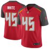 Nike Buccaneers #45 Devin White Red Team Color Men's Stitched NFL 100th Season Vapor Limited Jersey - Custom Name