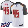 Nike Buccaneers #45 Devin White White Men's Stitched NFL 100th Season Vapor Limited Jersey - Custom Name