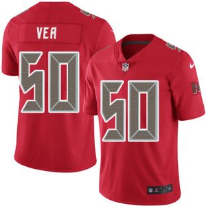 Nike Buccaneers #50 Vita Vea Red Men's Stitched NFL Limited Rush Jersey - Custom Name