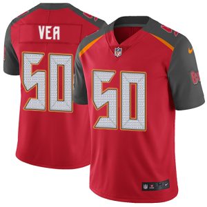 Nike Buccaneers #50 Vita Vea Red Team Color Men's Stitched NFL Vapor Untouchable Limited Jersey - Custom Name