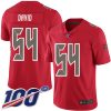 Nike Buccaneers #54 Lavonte David Red Men's Stitched NFL Limited Rush 100th Season Jersey - Custom Name
