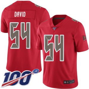 Nike Buccaneers #54 Lavonte David Red Men's Stitched NFL Limited Rush 100th Season Jersey - Custom Name