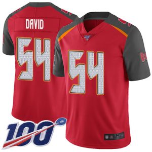 Nike Buccaneers #54 Lavonte David Red Team Color Men's Stitched NFL 100th Season Vapor Limited Jersey - Custom Name