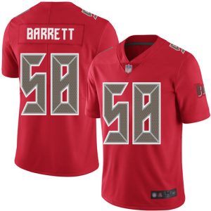 Nike Buccaneers #58 Shaquil Barrett Red Men's Stitched NFL Limited Rush Jersey - Custom Name