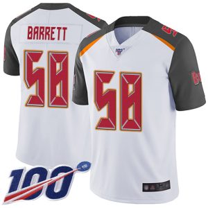 Nike Buccaneers #58 Shaquil Barrett White Men's Stitched NFL 100th Season Vapor Limited Jersey - Custom Name