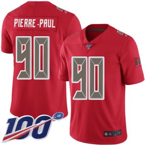 Nike Buccaneers #90 Jason Pierre-Paul Red Men's Stitched NFL Limited Rush 100th Season Jersey - Custom Name