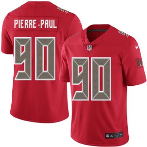Nike Buccaneers #90 Jason Pierre-Paul Red Men's Stitched NFL Limited Rush Jersey - Custom Name