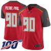 Nike Buccaneers #90 Jason Pierre-Paul Red Team Color Men's Stitched NFL 100th Season Vapor Limited Jersey - Custom Name