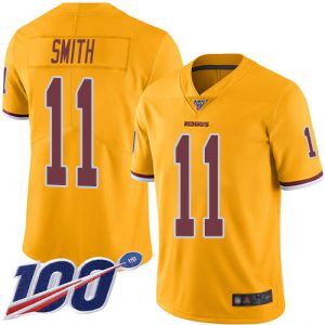 Nike Redskins #11 Alex Smith Gold Men's Stitched NFL Limited Rush 100th Season Jersey - Custom Name