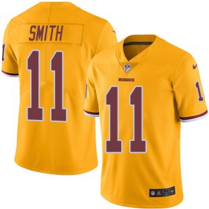 Nike Redskins #11 Alex Smith Gold Men's Stitched NFL Limited Rush Jersey - Custom Name