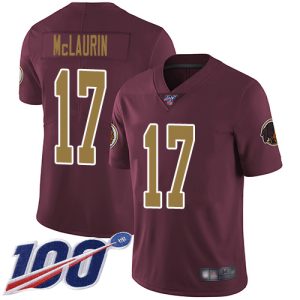 Nike Redskins #17 Terry McLaurin Burgundy Red Alternate Men's Stitched NFL 100th Season Vapor Limited Jersey - Custom Name