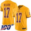 Nike Redskins #17 Terry McLaurin Gold Men's Stitched NFL Limited Rush 100th Season Jersey - Custom Name