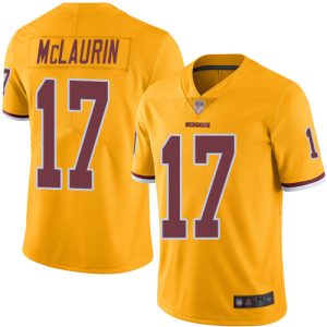 Nike Redskins #17 Terry McLaurin Gold Men's Stitched NFL Limited Rush Jersey - Custom Name