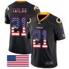 Nike Redskins #21 Sean Taylor Black Men's Stitched NFL Limited Rush USA Flag Jersey - Custom Name
