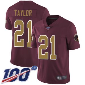 Nike Redskins #21 Sean Taylor Burgundy Red Alternate Men's Stitched NFL 100th Season Vapor Limited Jersey - Custom Name
