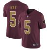 Nike Redskins #5 Tress Way Burgundy Alternate Men's Stitched NFL Vapor Untouchable Limited Jersey - Custom Name