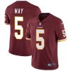 Nike Redskins #5 Tress Way Burgundy Team Color Men's Stitched NFL Vapor Untouchable Limited Jersey - Custom Name