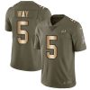 Nike Redskins #5 Tress Way Olive Gold Men's Stitched NFL Limited 2017 Salute To Service Jersey - Custom Name
