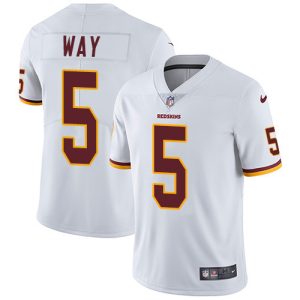 Nike Redskins #5 Tress Way White Men's Stitched NFL Vapor Untouchable Limited Jersey - Custom Name