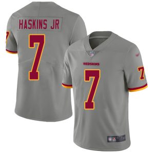 Nike Redskins #7 Dwayne Haskins Jr Gray Men's Stitched NFL Limited Inverted Legend Jersey - Custom Name