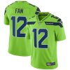 Nike Seahawks #12 Fan Green Men's Stitched NFL Limited Rush Jersey - Custom Name