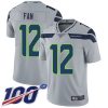 Nike Seahawks #12 Fan Grey Alternate Men's Stitched NFL 100th Season Vapor Limited Jersey - Custom Name