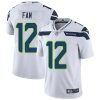 Nike Seahawks #12 Fan White Men's Stitched NFL Vapor Untouchable Limited Jersey - Custom Name