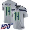 Nike Seahawks #14 D.K. Metcalf Grey Alternate Men's Stitched NFL 100th Season Vapor Limited Jersey - Custom Name