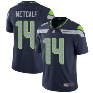 Nike Seahawks #14 D.K. Metcalf Steel Blue Team Color Men's Stitched NFL Vapor Untouchable Limited Jersey - Custom Name