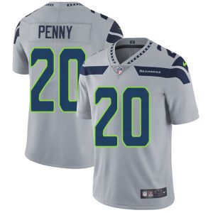 Nike Seahawks #20 Rashaad Penny Grey Alternate Men's Stitched NFL Vapor Untouchable Limited Jersey - Custom Name