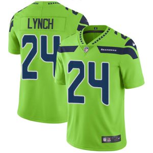 Nike Seahawks #24 Marshawn Lynch Green Men's Stitched NFL Limited Rush Jersey - Custom Name